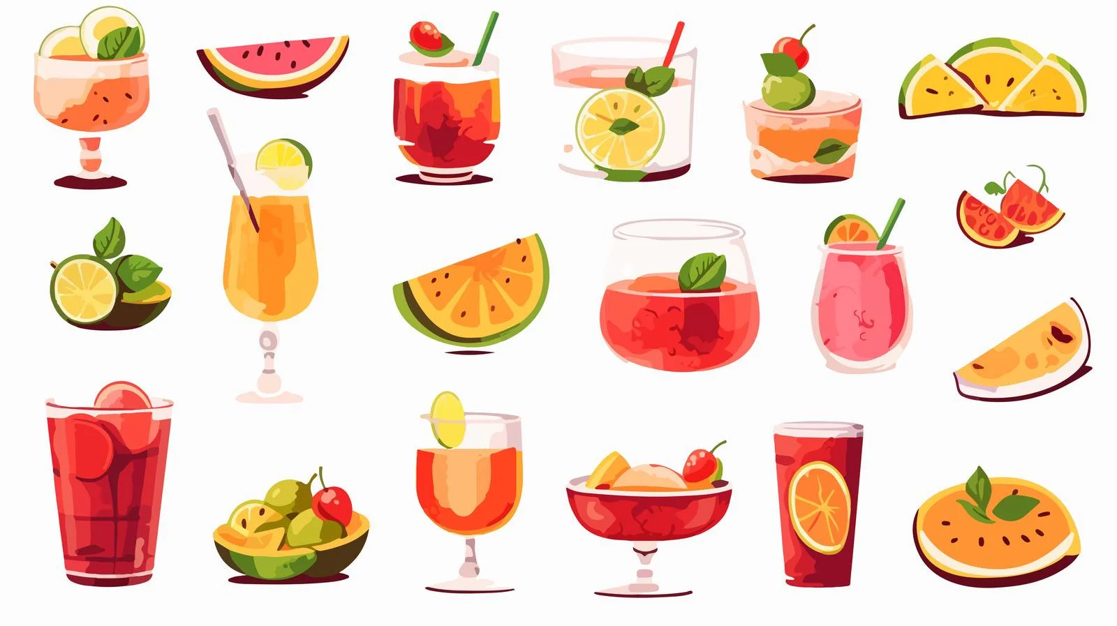 Delicious Summer Picnic Snacks and Refreshments — free download from Dotvec