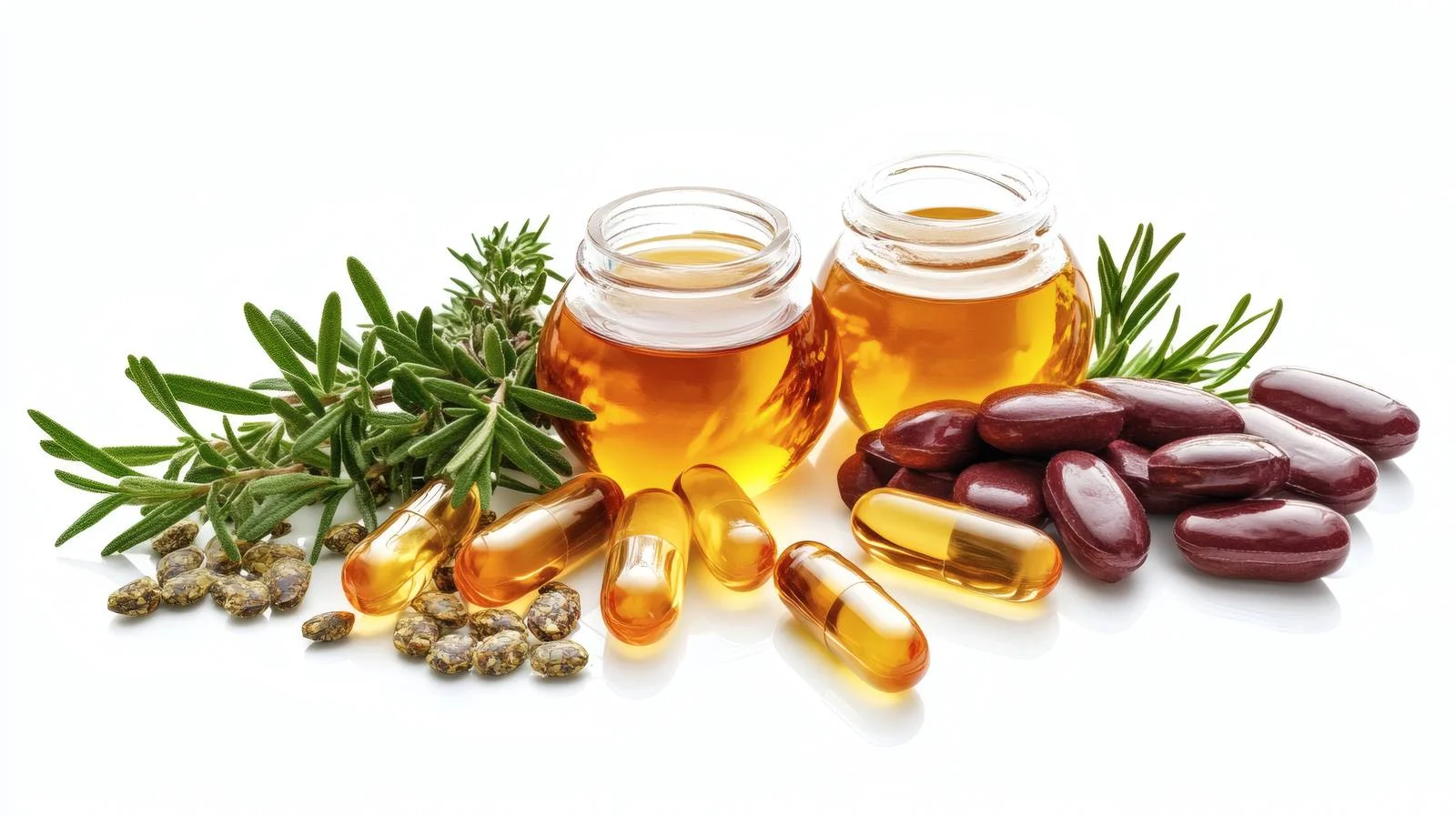 Herbal Extracts Food Supplement Isolated White — free download from Dotvec