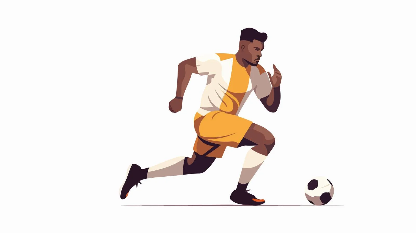Dynamic Football Player Kicking Ball Action — free download from Dotvec