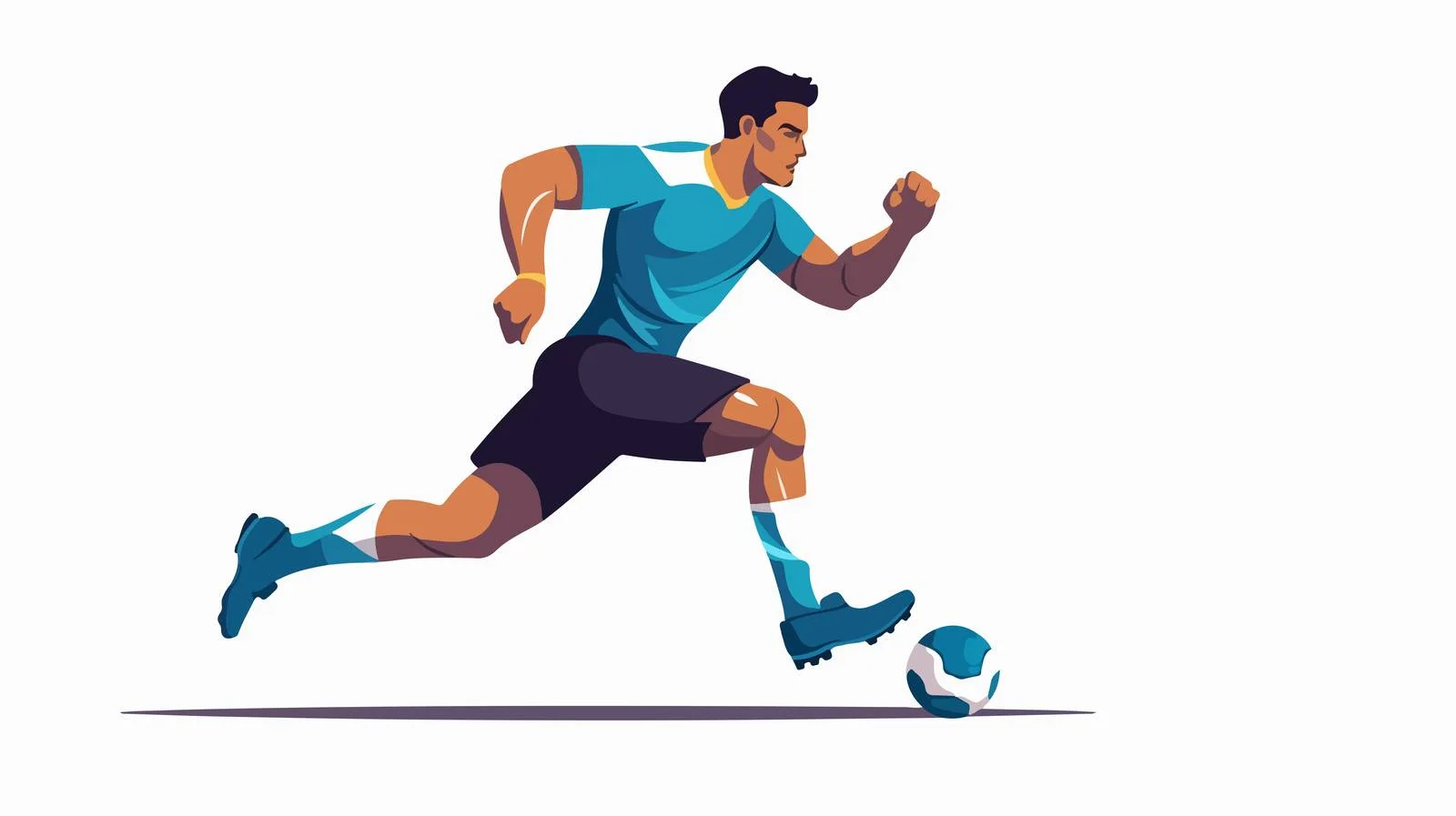 Dynamic Football Player Kicking Ball Action — free download from Dotvec