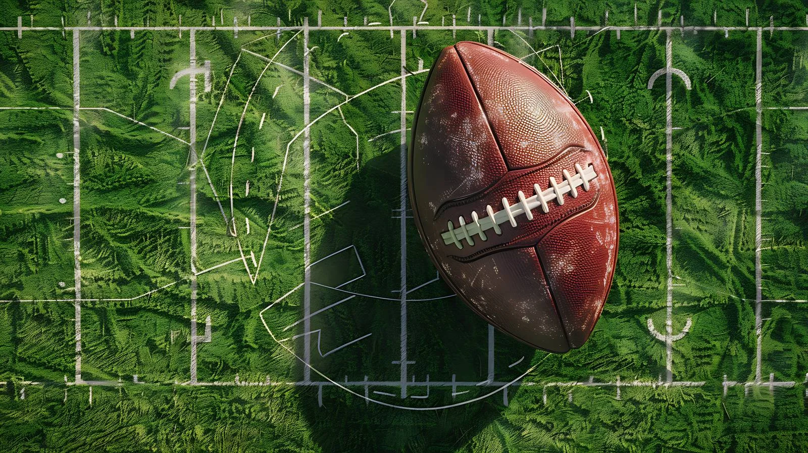 Football overlay on textured field with diagram — free download from Dotvec