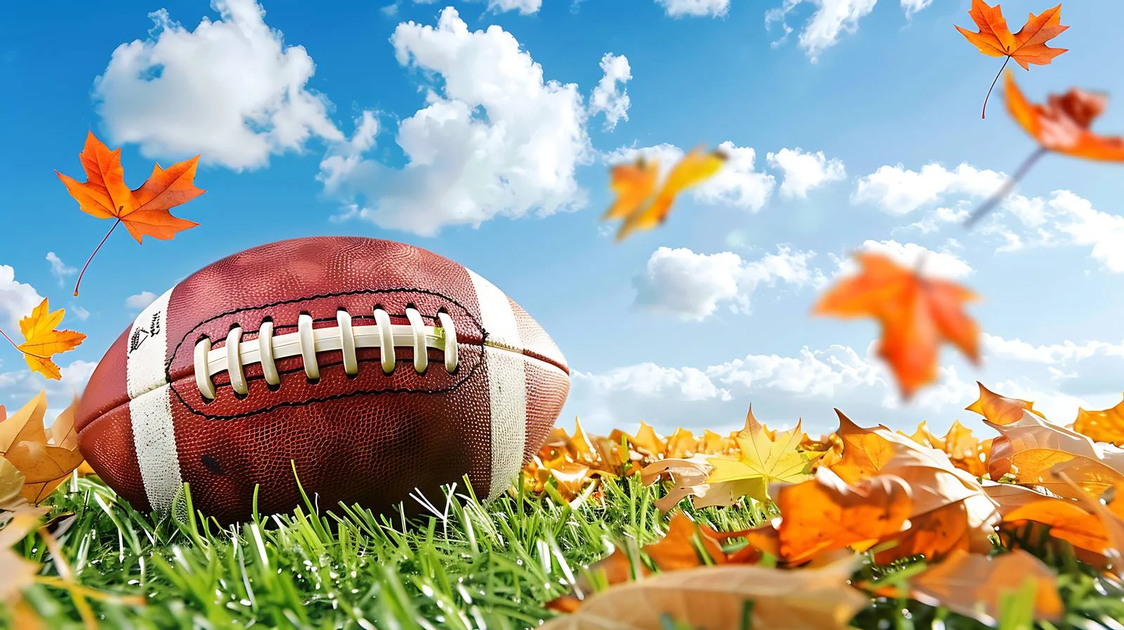 Autumn Football Match on Blue Sky — free download from Dotvec