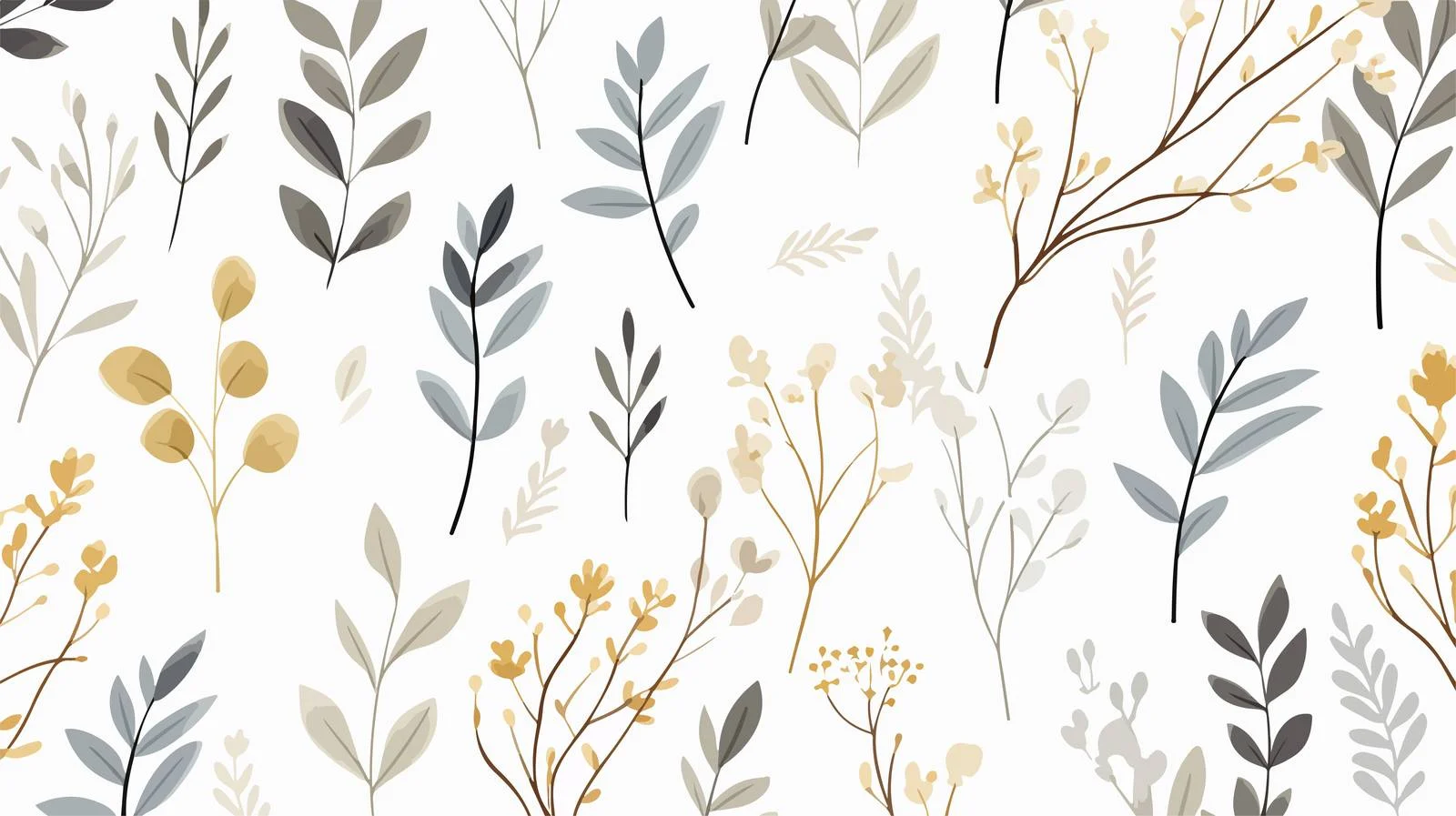 Seamless Forest Branches Pattern: Nature Background — free download from Dotvec