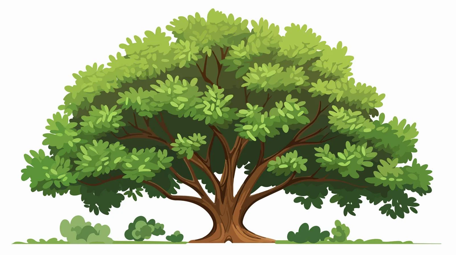 Ethereal Deciduous Wooded Plant Composition — free download from Dotvec