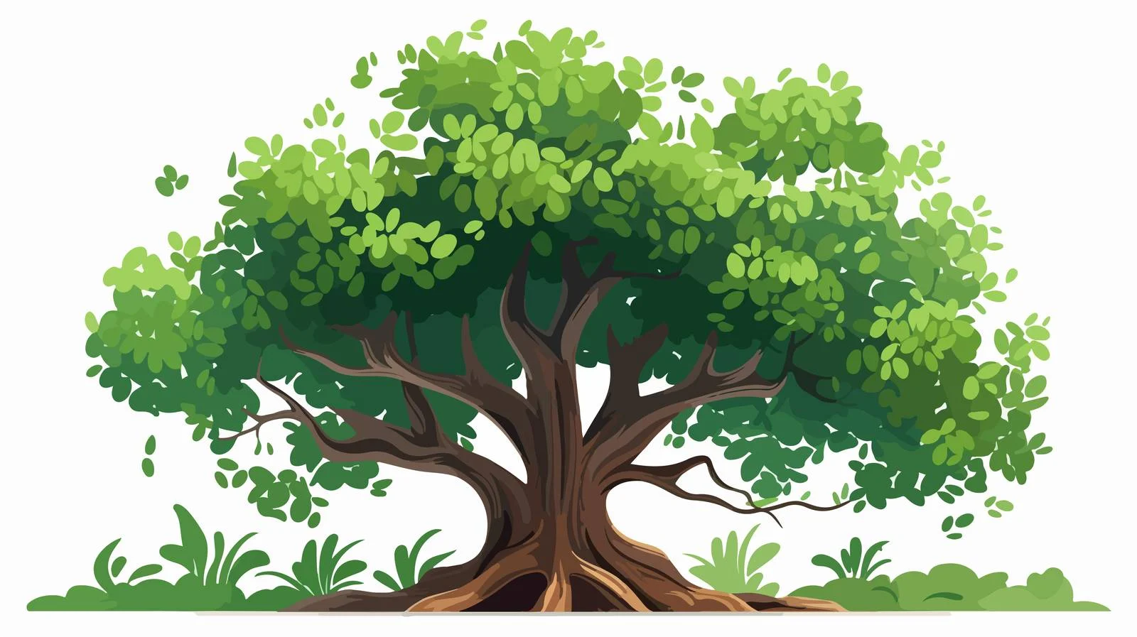 Elegant Deciduous Tree: Abstract Wood Plant — free download from Dotvec