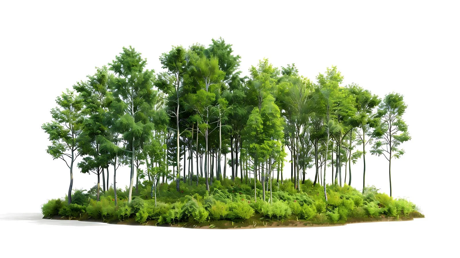 Serene Forest on White Background — free download from Dotvec