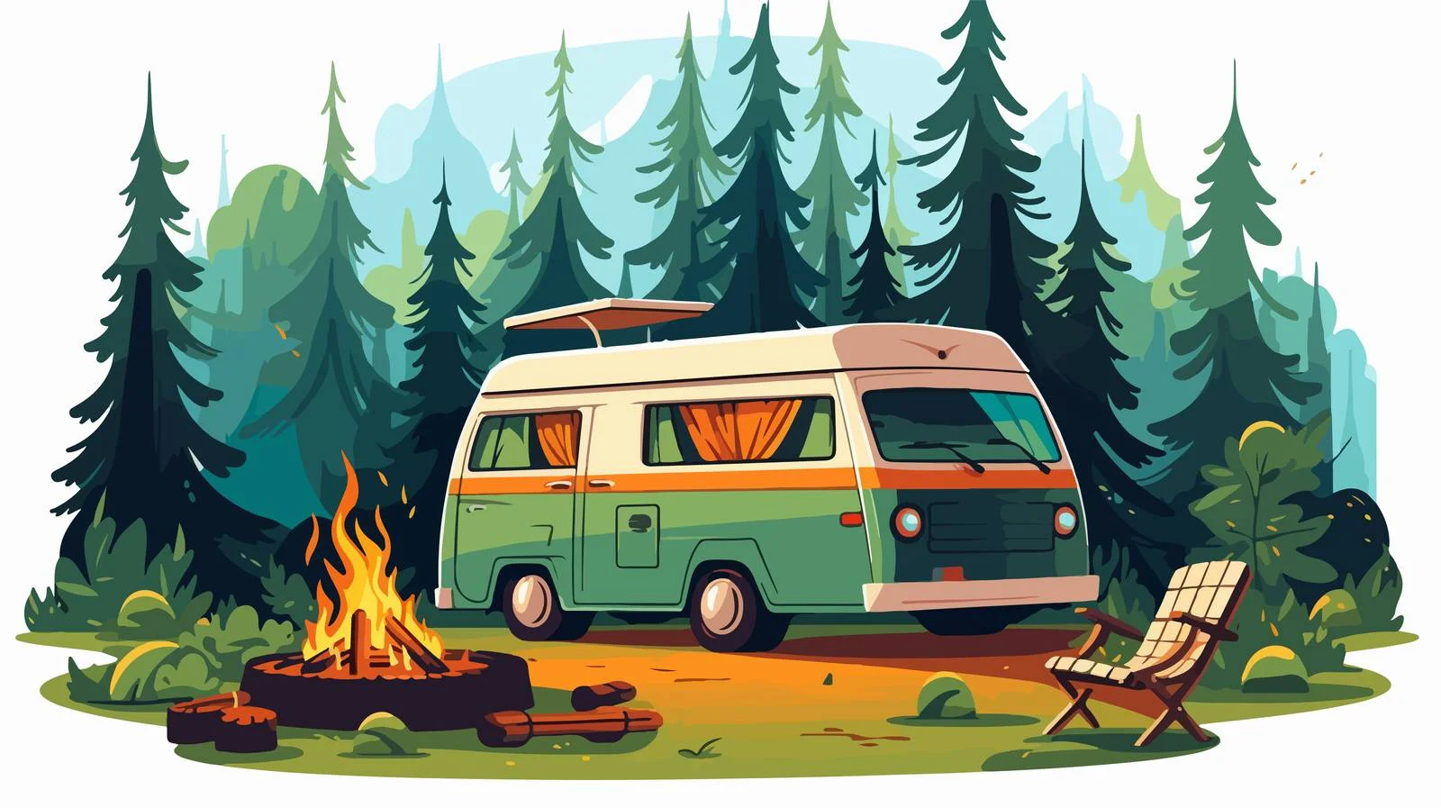 Serenity Campsite with Tent and Firewood — free download from Dotvec