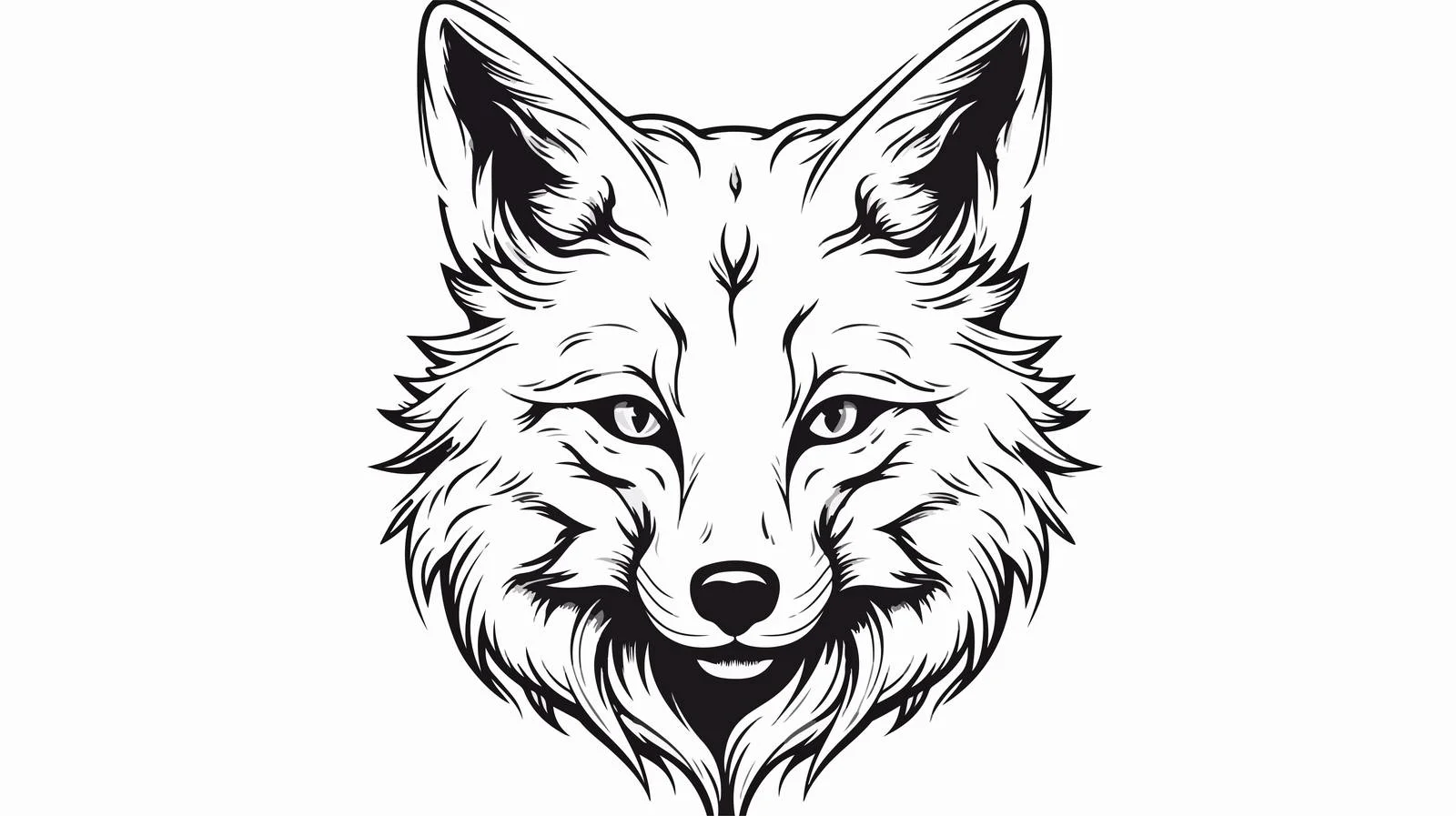 Hand-drawn Fox Face Doodle Illustration — free download from Dotvec
