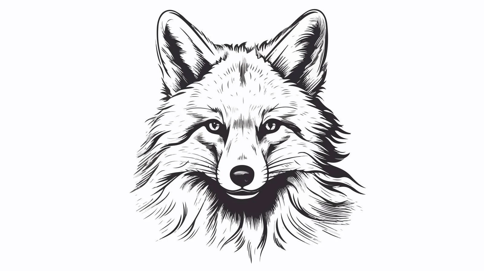 Hand-drawn Fox Portrait Illustration — free download from Dotvec