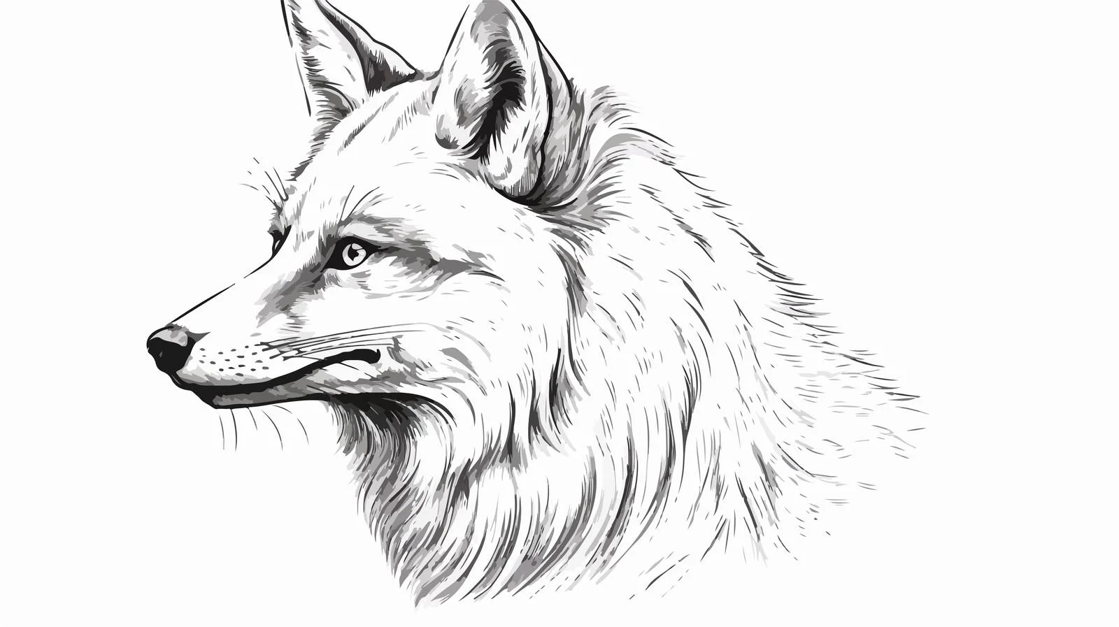 Hand-drawn Fox Portrait Sketch — free download from Dotvec