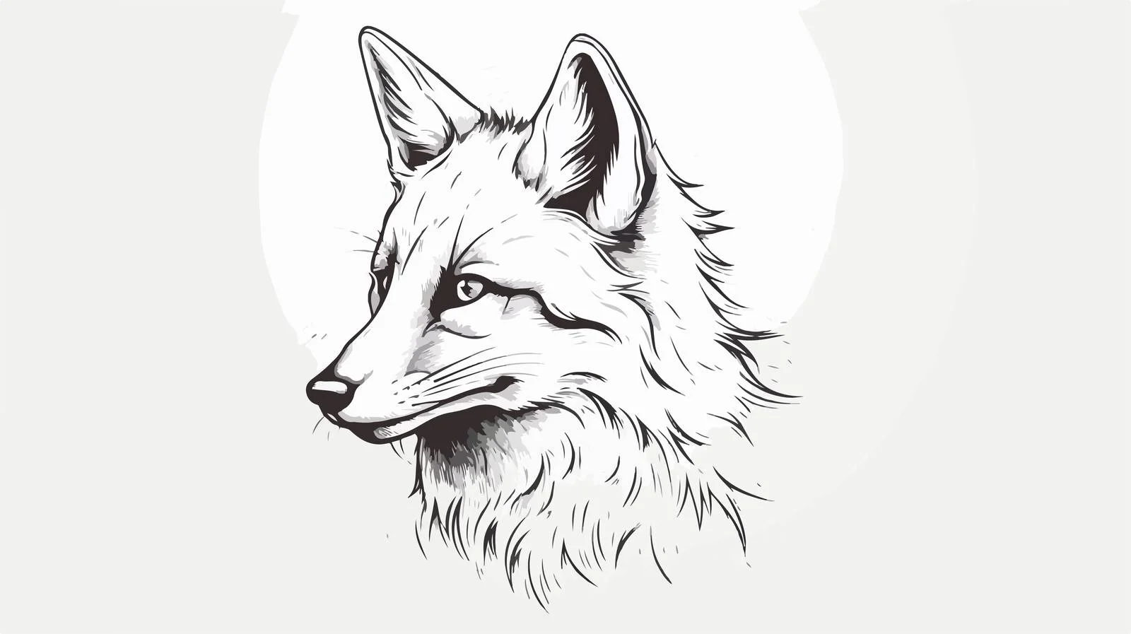 Hand-Drawn Fox Portrait Sketch Illustration — free download from Dotvec