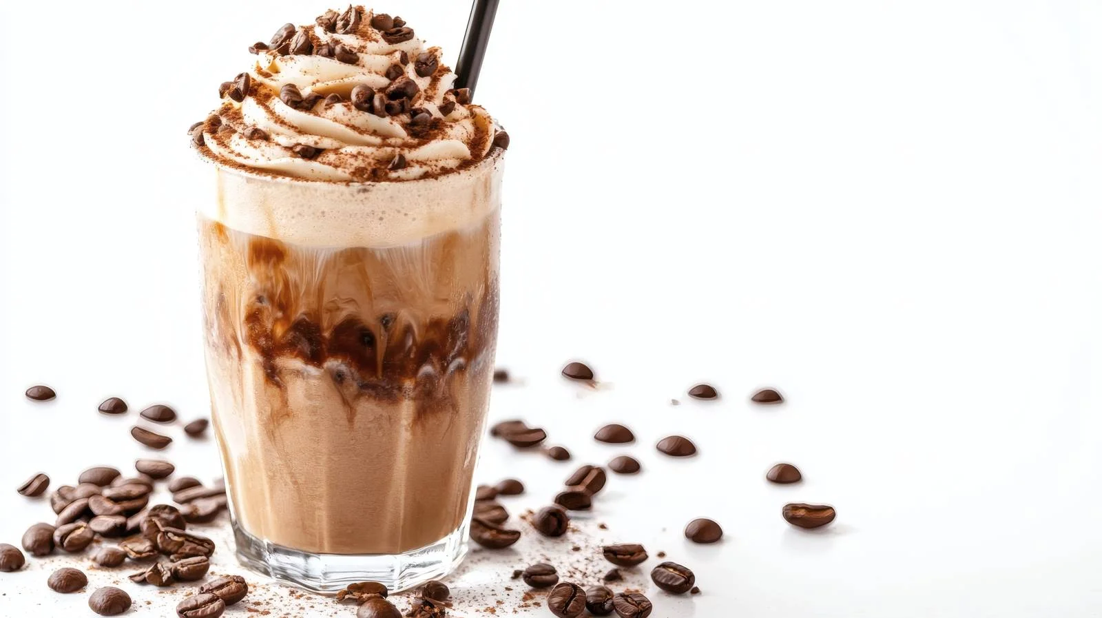 Creamy Frappe Coffee on White Background — free download from Dotvec