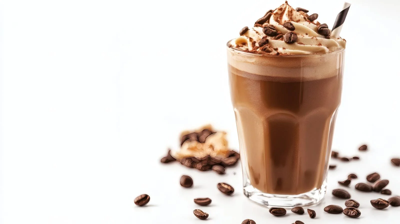 Classic Frappe Coffee on White Background — free download from Dotvec