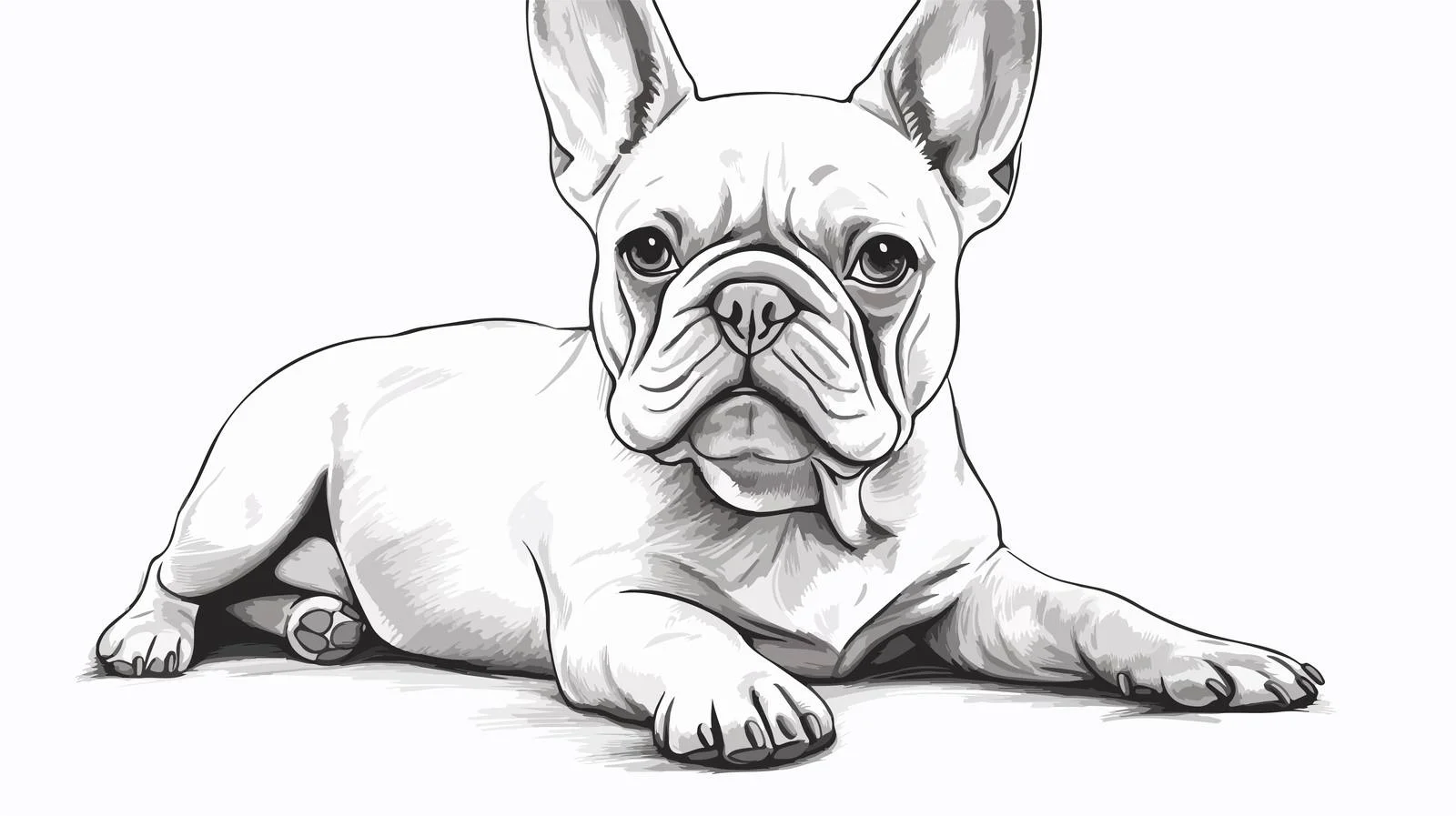 French Bulldog Cartoon Illustration — free download from Dotvec