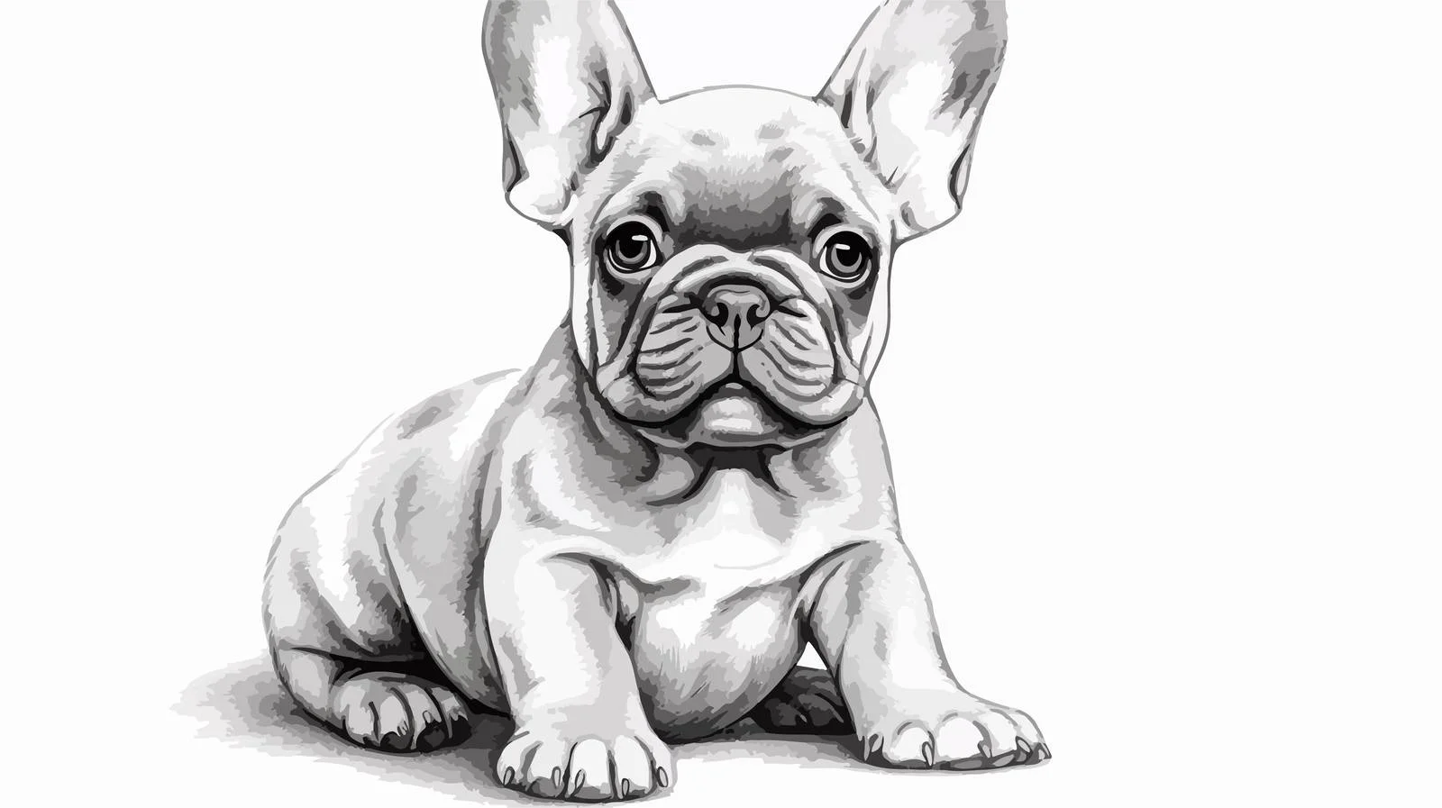 French Bulldog Puppy Sketch Illustration — free download from Dotvec
