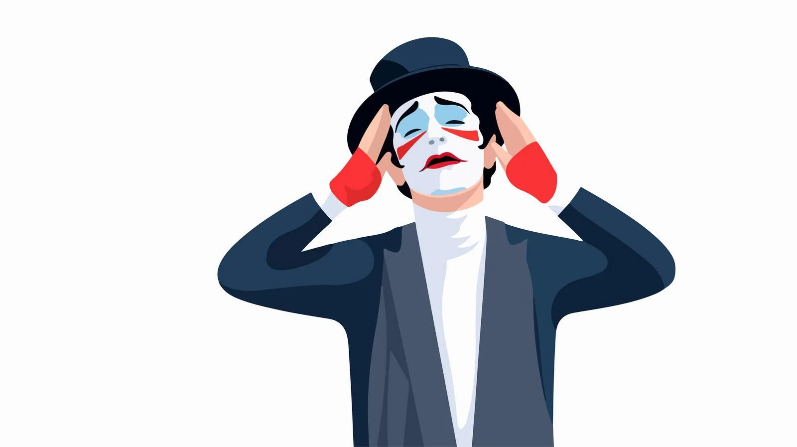 Street Mime Entertainer Performing in France — free download from Dotvec