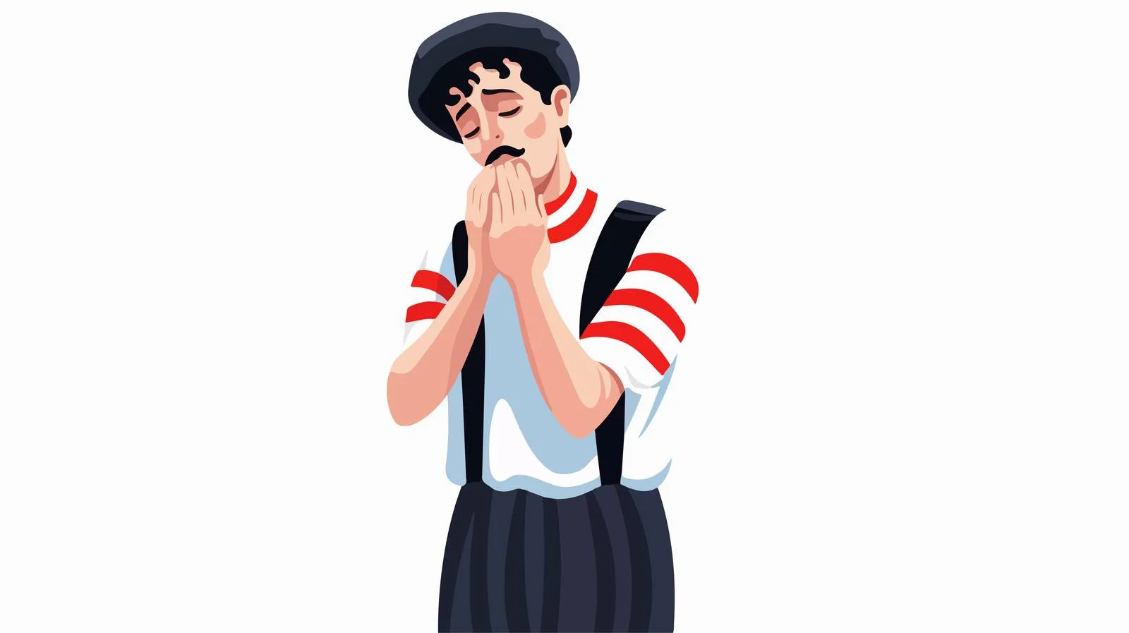 Captivating French Mime Street Performance — free download from Dotvec