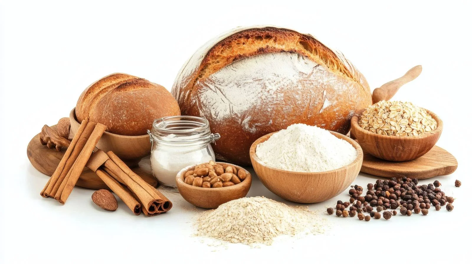 Wholesome Ingredients for Homemade Bread — free download from Dotvec