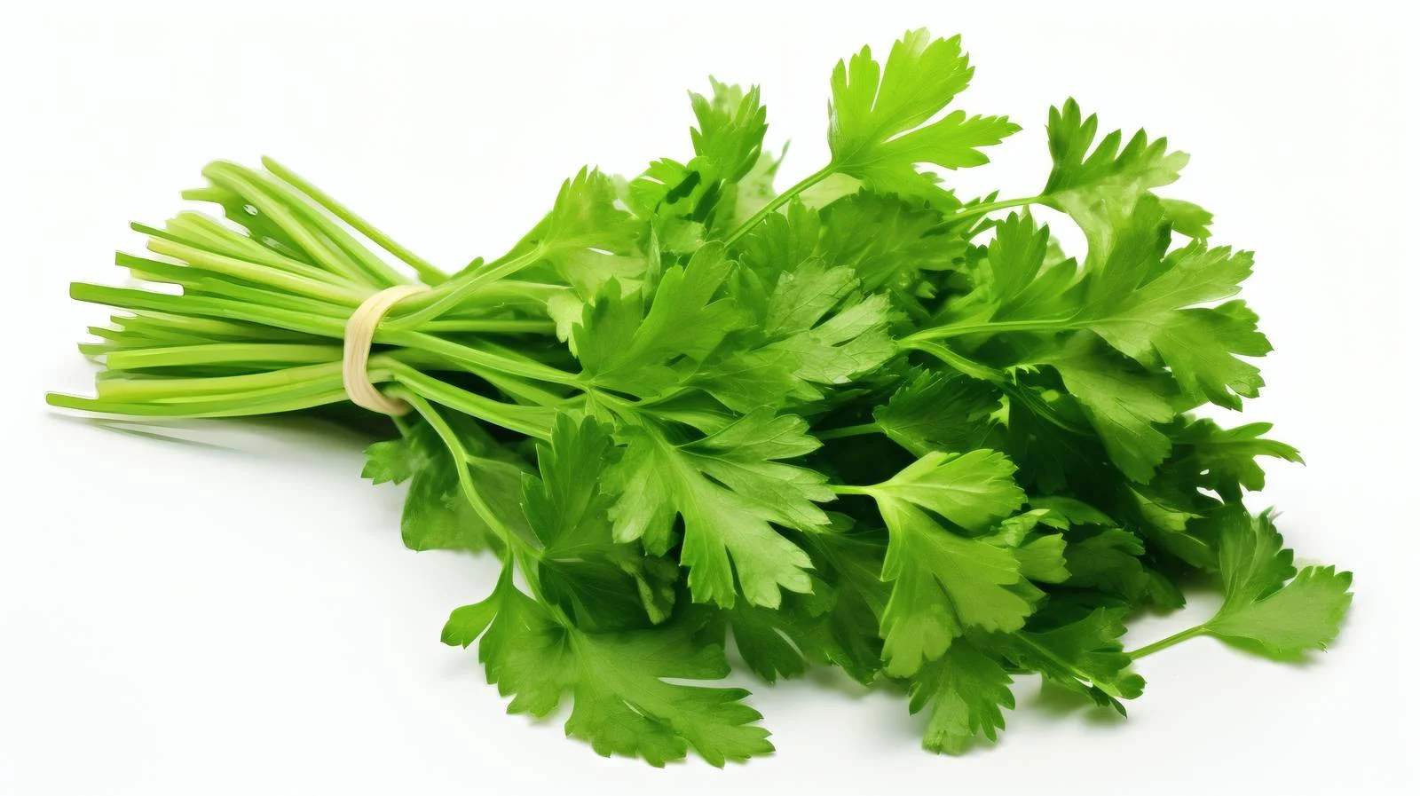 Vibrant Parsley on White Background – free ar 169 image from Dotvec
