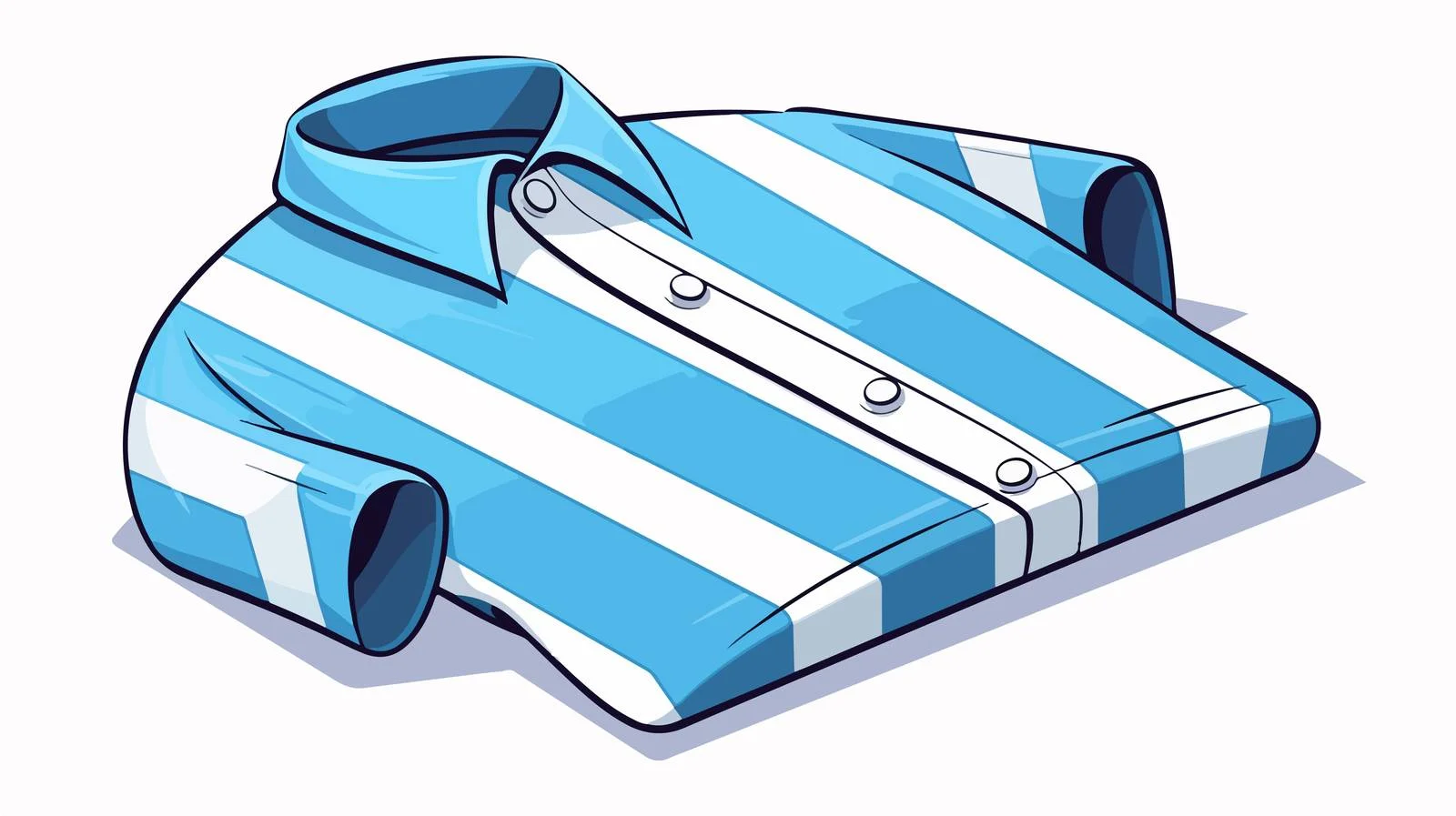 Cool Blue Striped Shirt Vector Illustration — free download from Dotvec