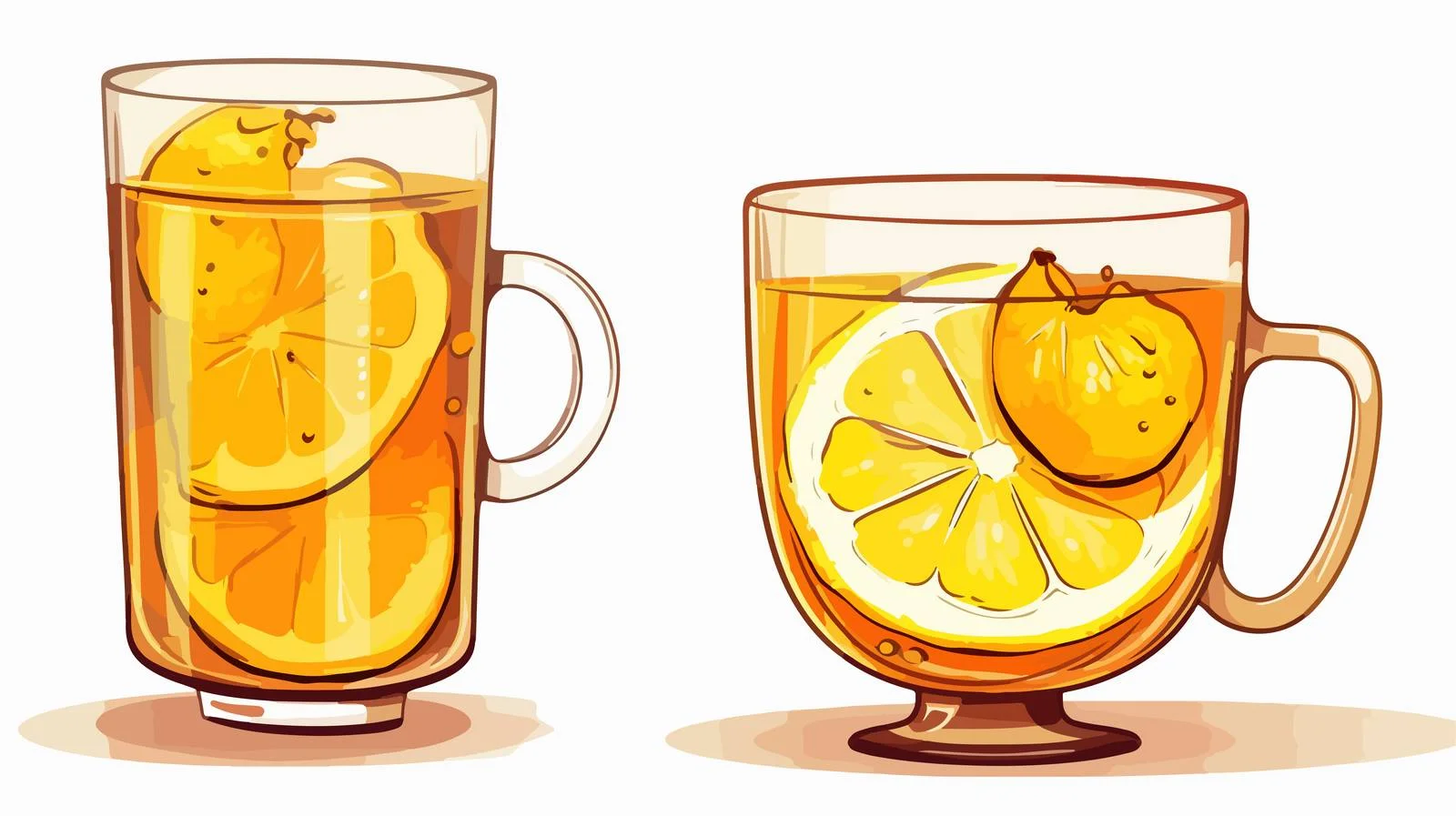 Refreshing Lemon Tea Glass Vector Illustration — free download from Dotvec
