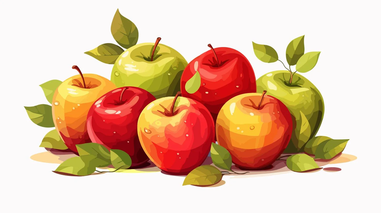Assorted ripe apple arrangement — free download from Dotvec