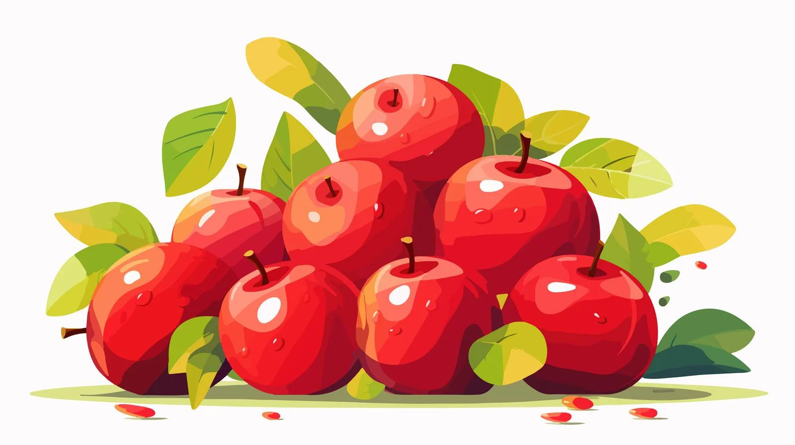 Assorted ripe apples arrangement on display — free download from Dotvec