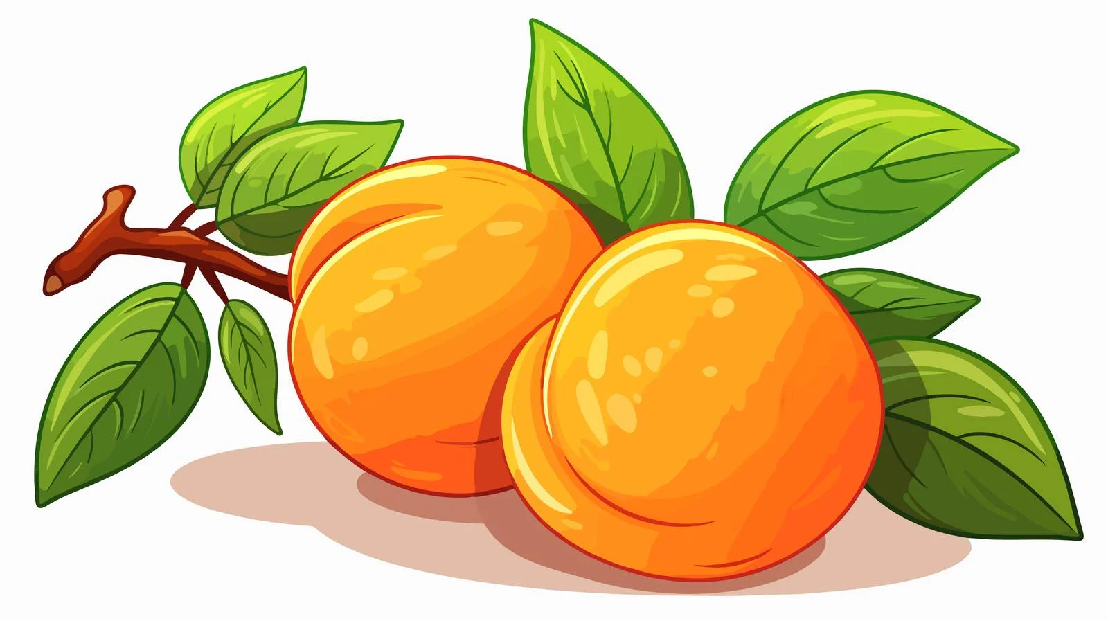 Hand-drawn Sweet Apricot Doodle Art — free download from Dotvec