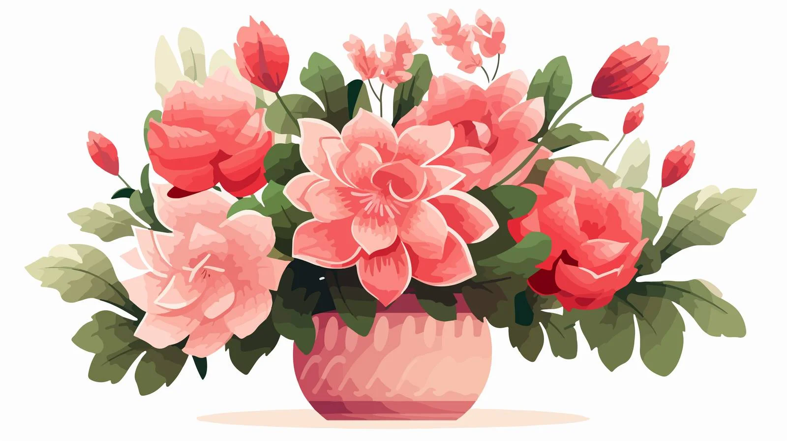 Elegant Blossoming Flowers Arrangement in Vase — free download from Dotvec