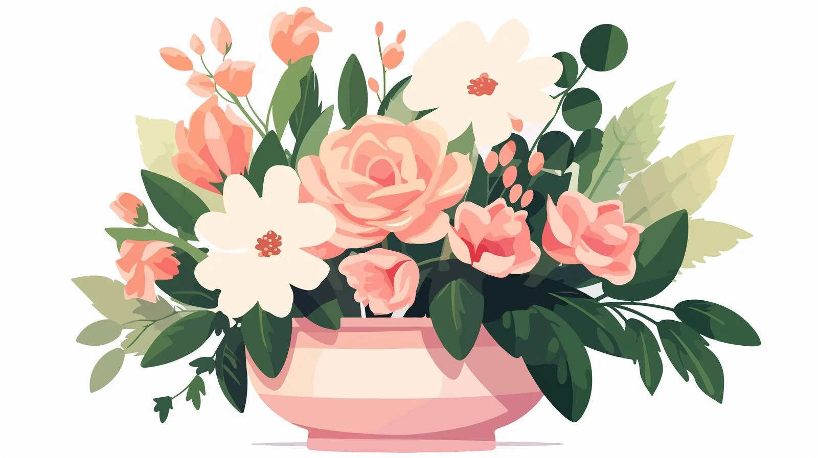 Elegant Floral Arrangement in Vase Display — free download from Dotvec