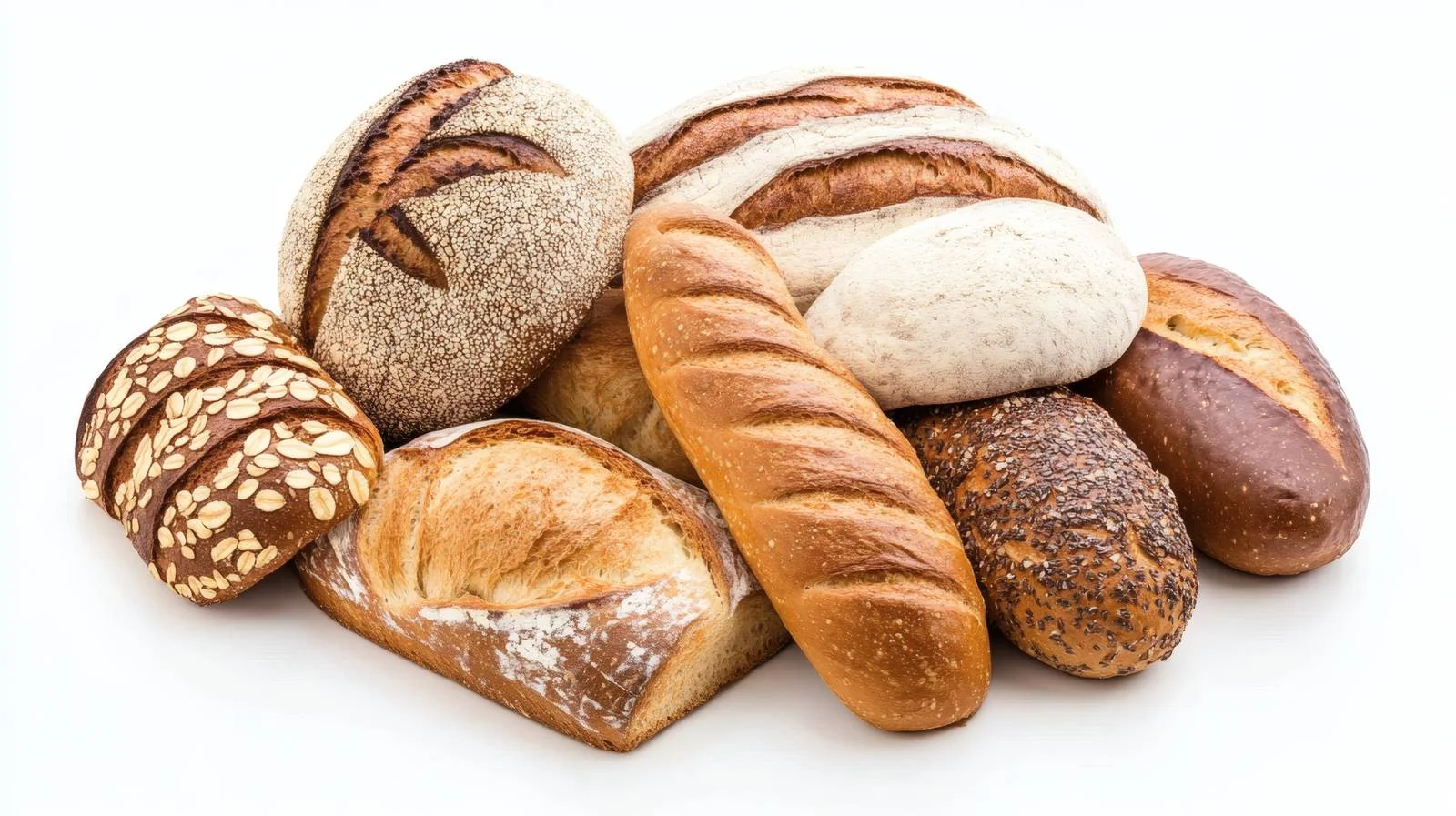Delicious Fresh Bread on White Background — free download from Dotvec