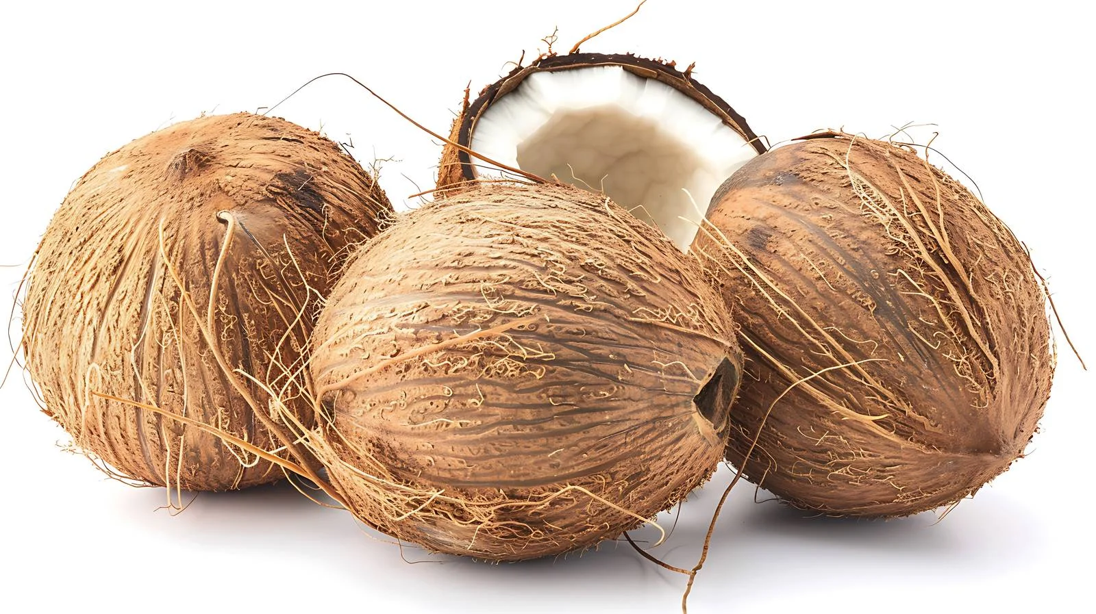 Organic Coconuts Displayed in Store Setting – free coconuts image from Dotvec