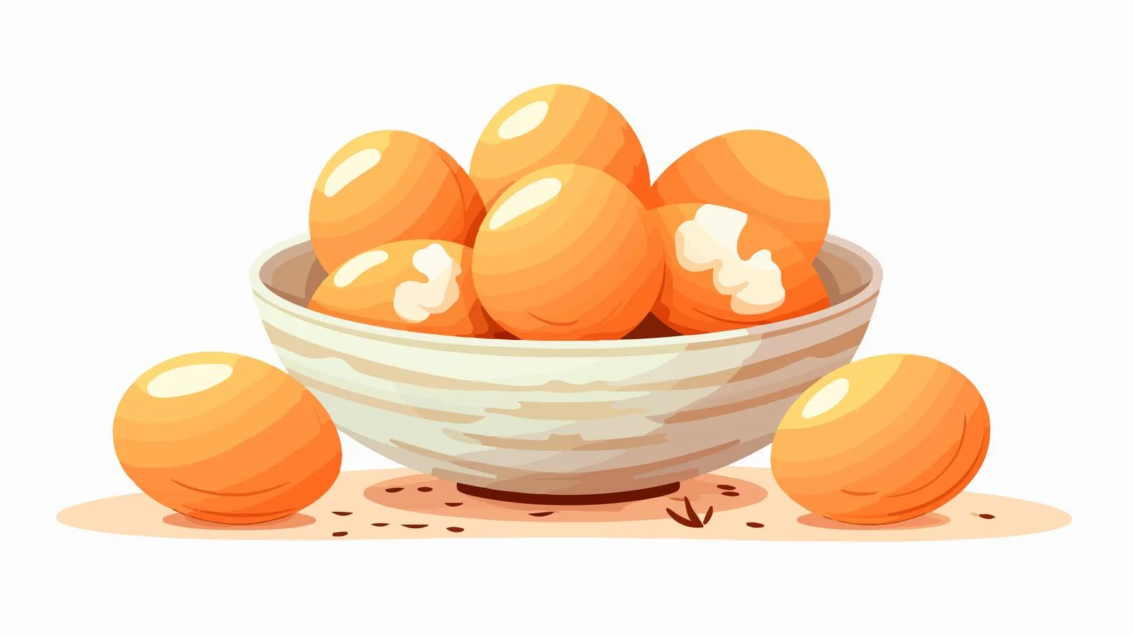 Farm-fresh chicken eggs in deep bowl — free download from Dotvec