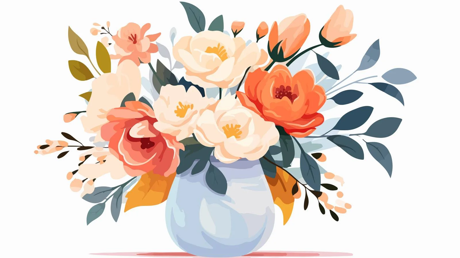 Elegant Floral Arrangement in Modern Vase — free download from Dotvec