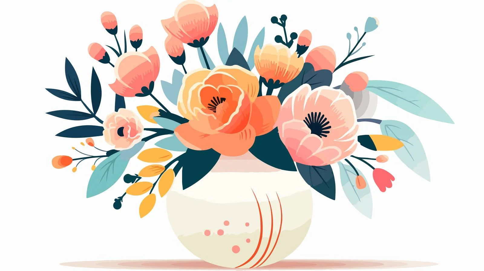 Elegant Floral Arrangement in Modern Vase — free download from Dotvec
