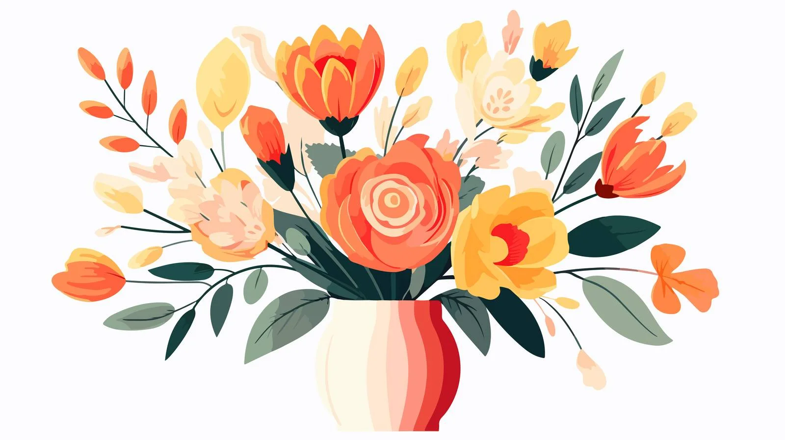 Elegant Floral Display in Modern Vase — free download from Dotvec