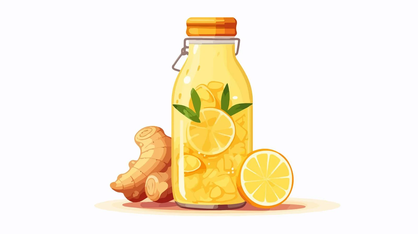 Spicy Fresh Ginger Detox Beverage — free download from Dotvec