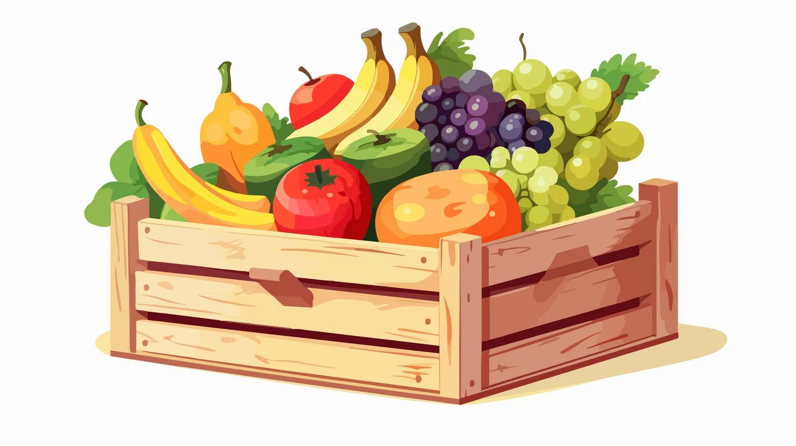 Organic Produce in Wooden Crate Display — free download from Dotvec