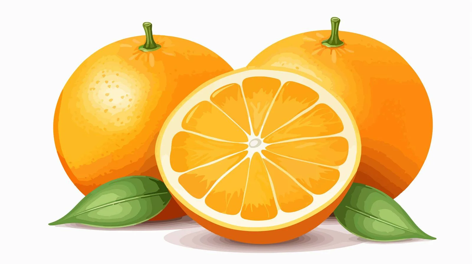 Fresh Orange Fruit Halves — free download from Dotvec
