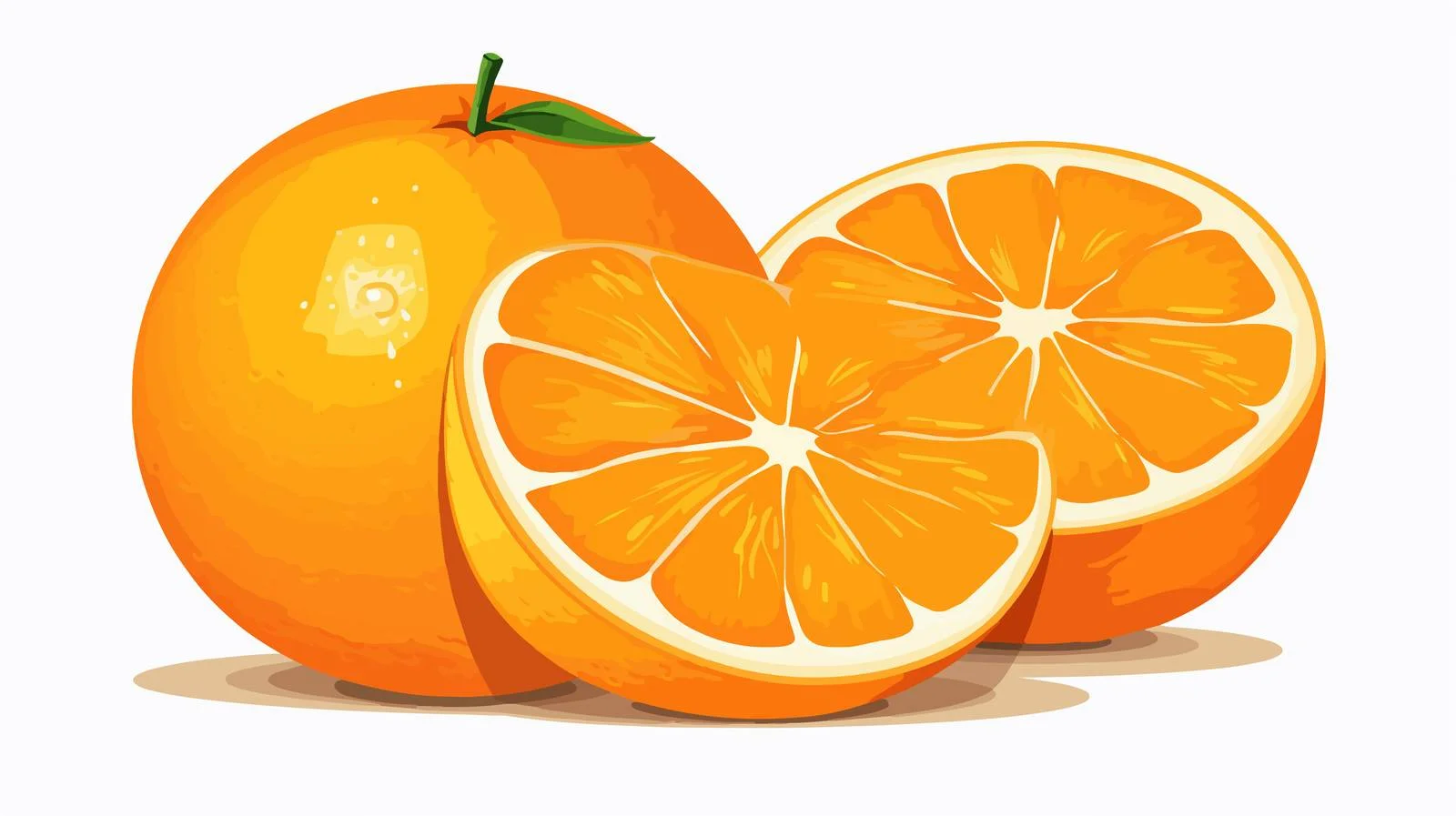 Fresh Split Oranges Vector Illustration — free download from Dotvec