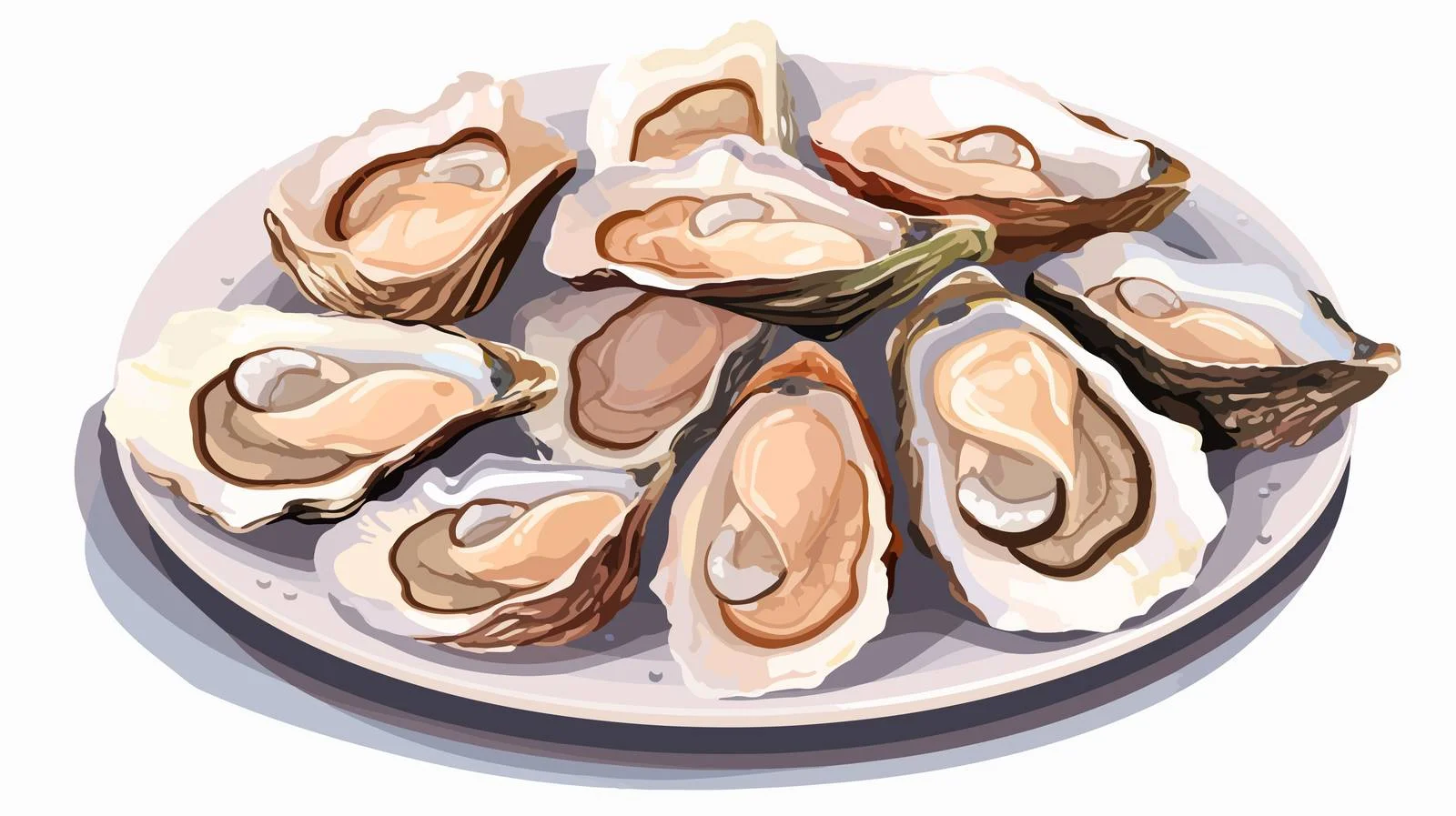 Delicious Oysters Served on Shell Plate — free download from Dotvec