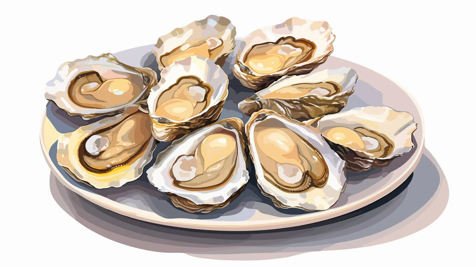 Exquisite Fresh Oyster Presentation on Plate — free download from Dotvec