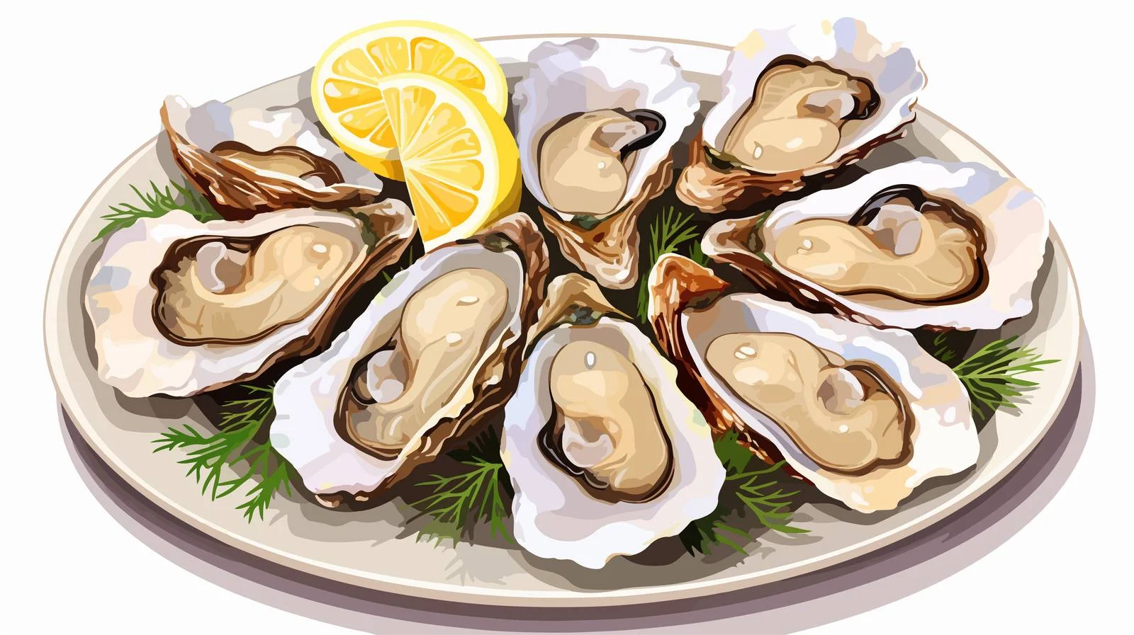 Exquisite Fresh Oyster on Shell Platter — free download from Dotvec