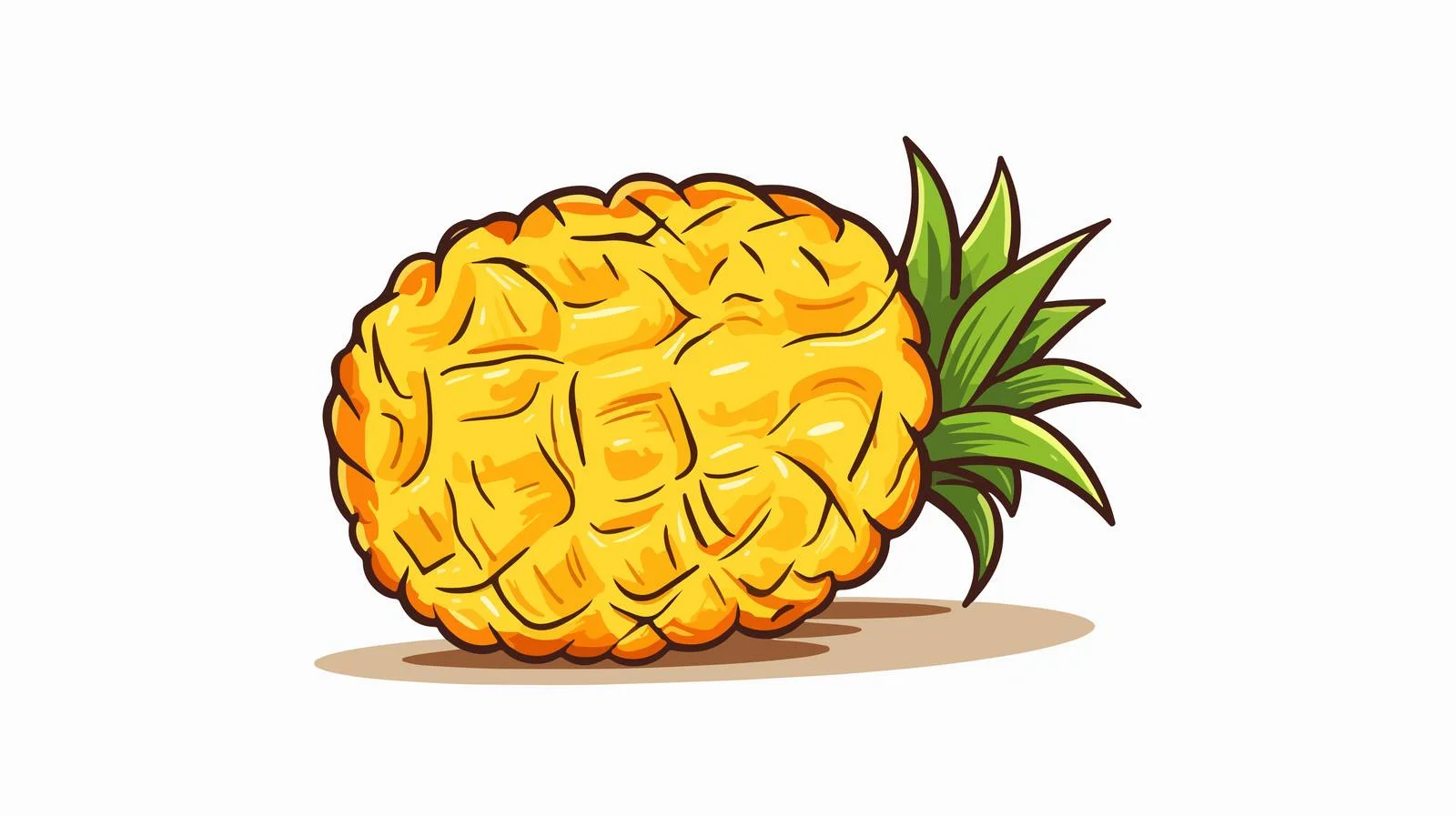 Simple Doodle Style Pineapple Illustration — free download from Dotvec