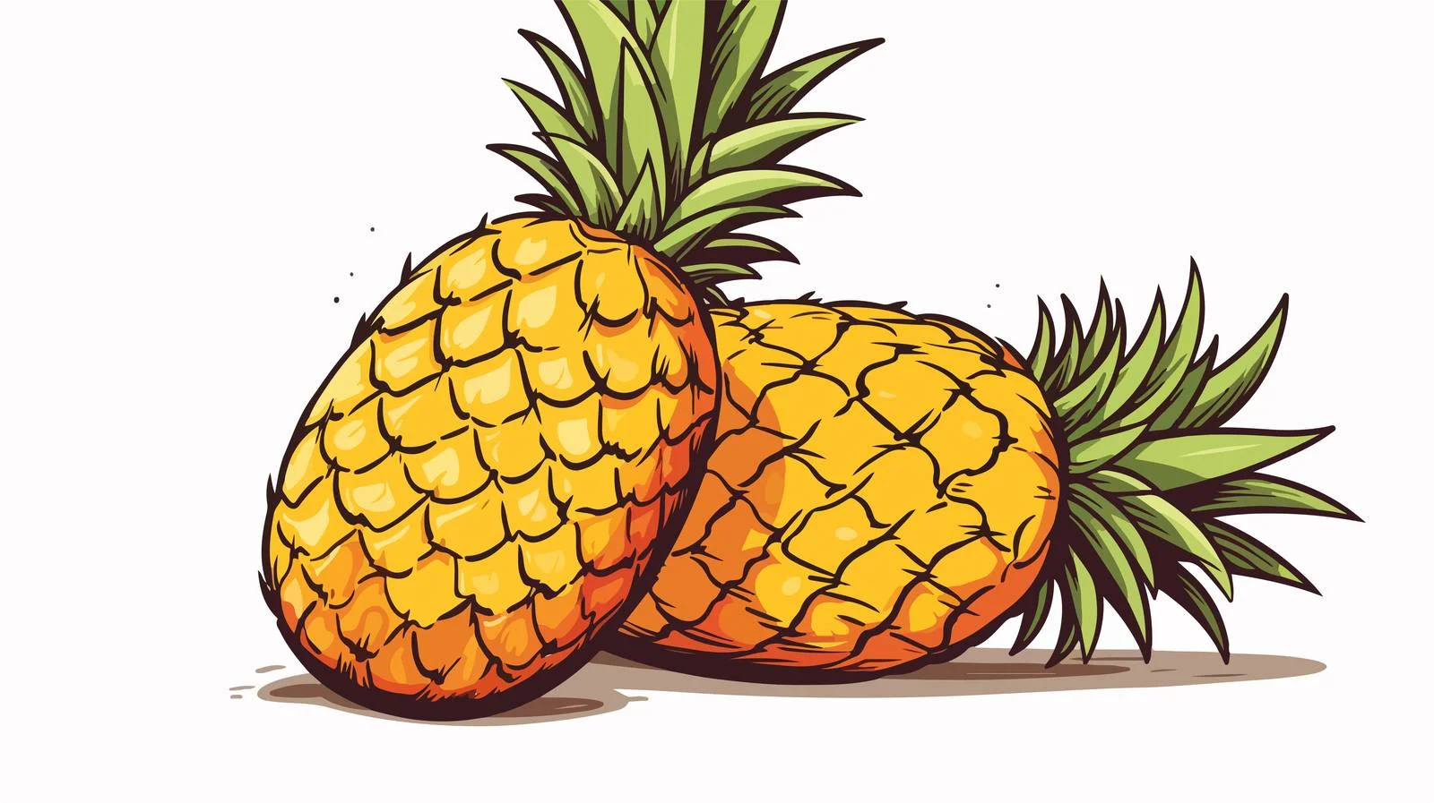 Retro Pineapple Doodle Illustration — free download from Dotvec