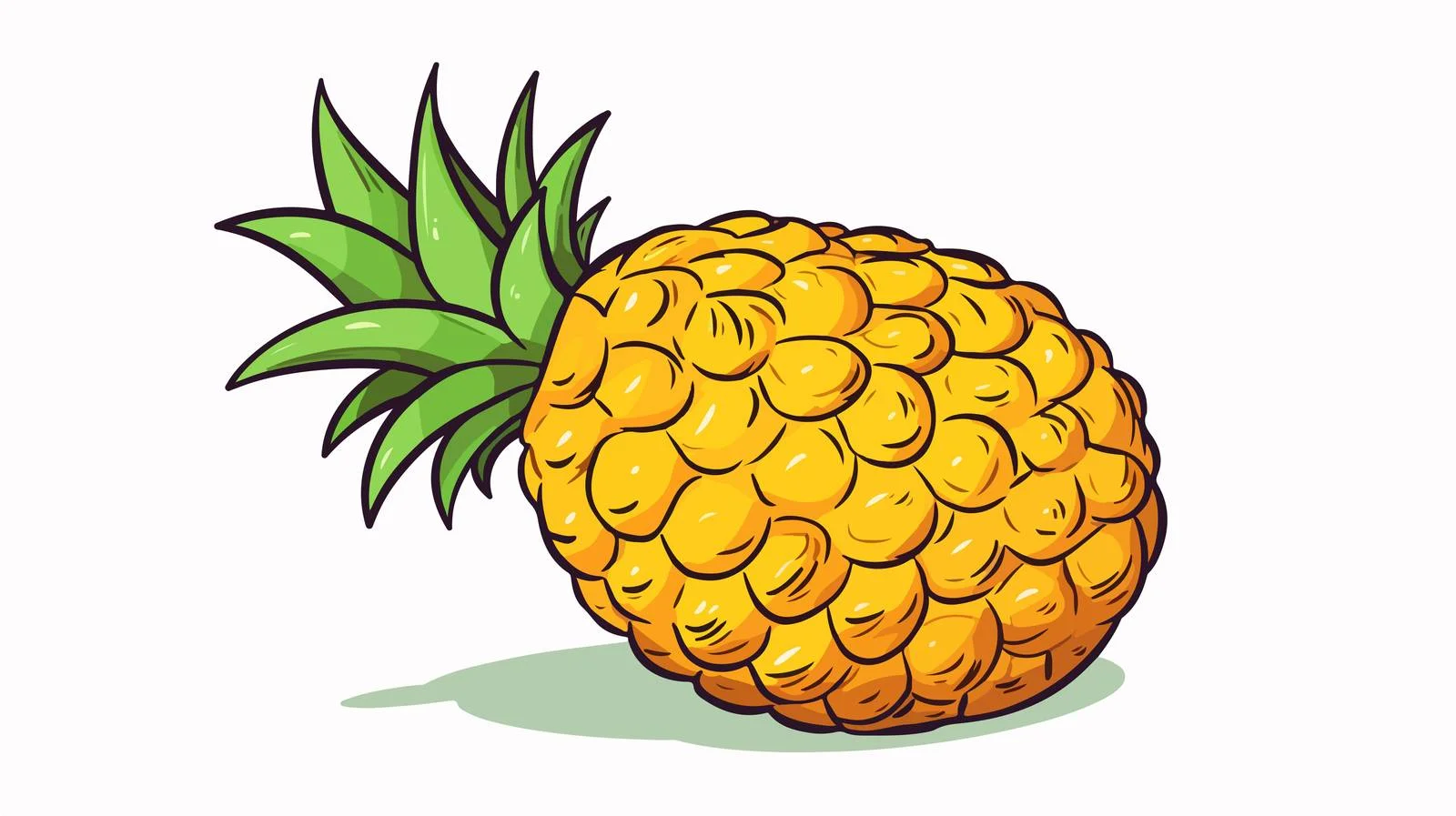 Fresh Pineapple Doodle Illustration — free download from Dotvec
