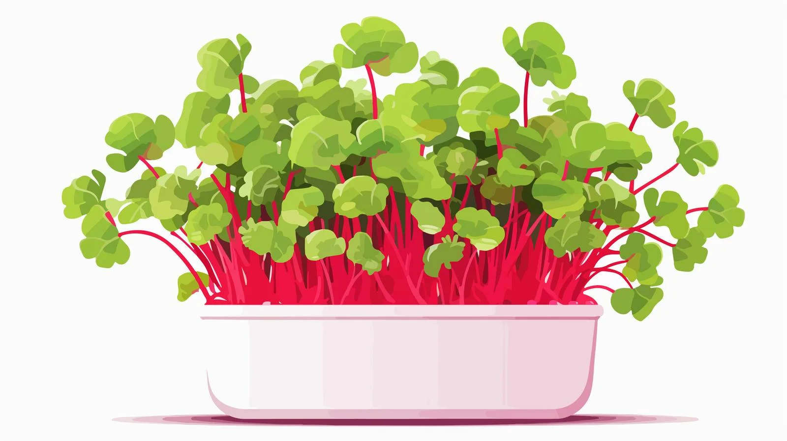 Vibrant Radish Microgreens in Planter — free download from Dotvec