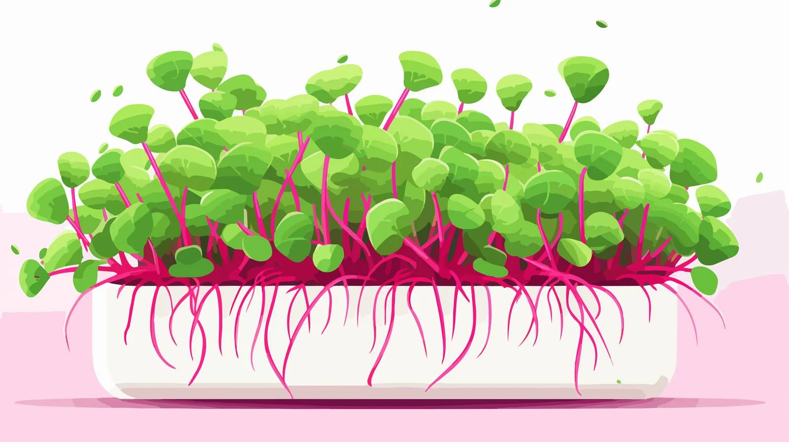 Vibrant Radish Microgreens in Container — free download from Dotvec