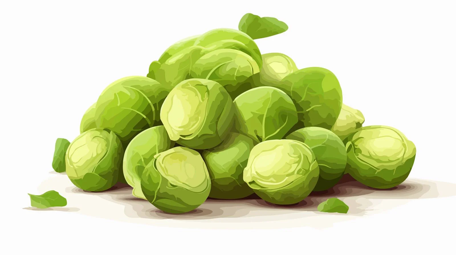 Whole Brussels Sprouts Arrangement — free download from Dotvec