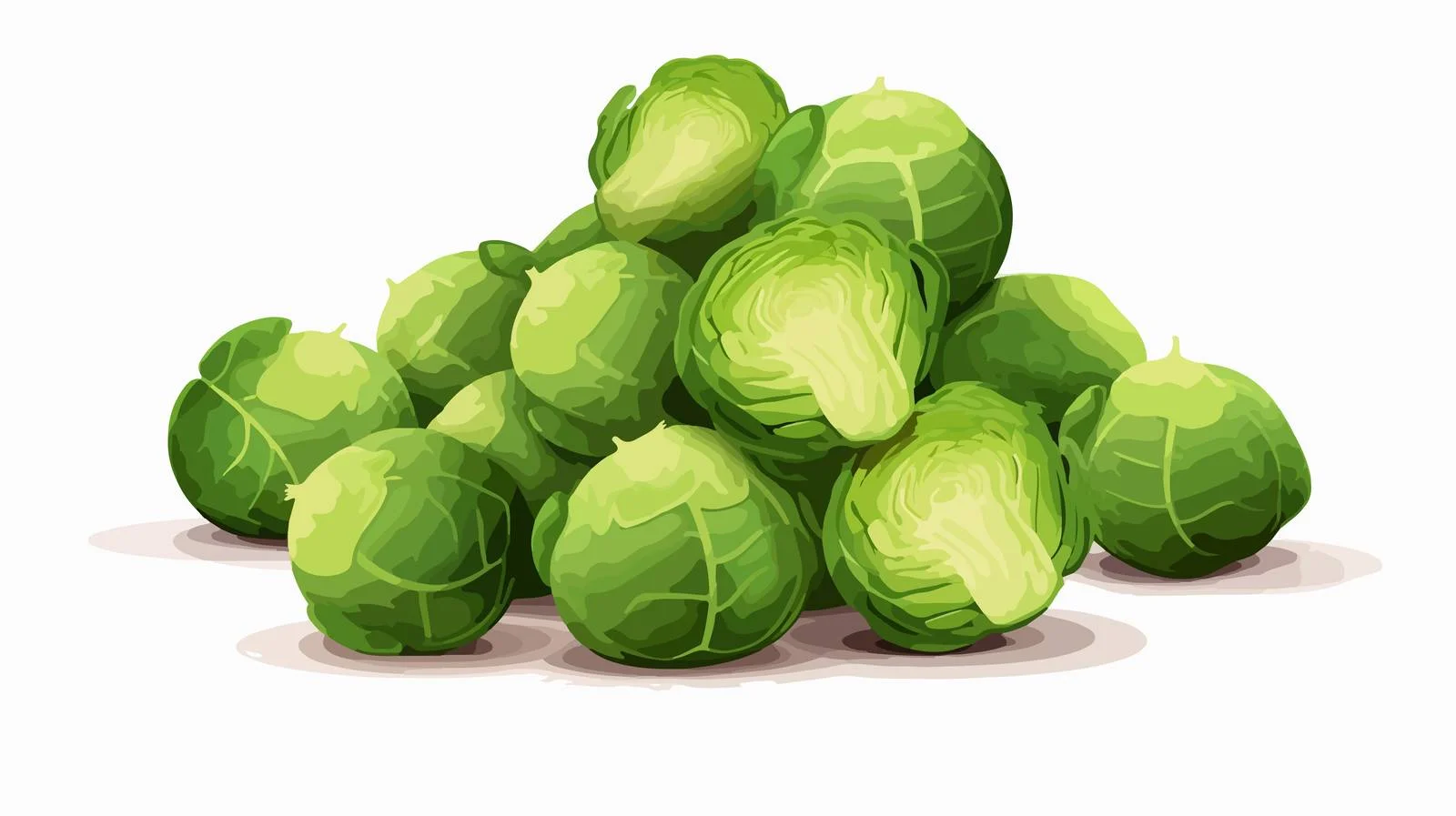 Vibrant Brussels Sprouts Arrangement in Marine-Toned Composition — free download from Dotvec